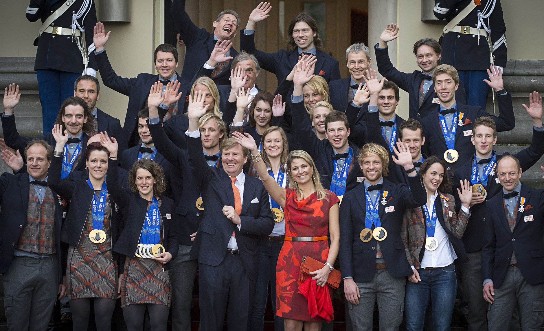 Koning en Koningin met Olympische sporters-01